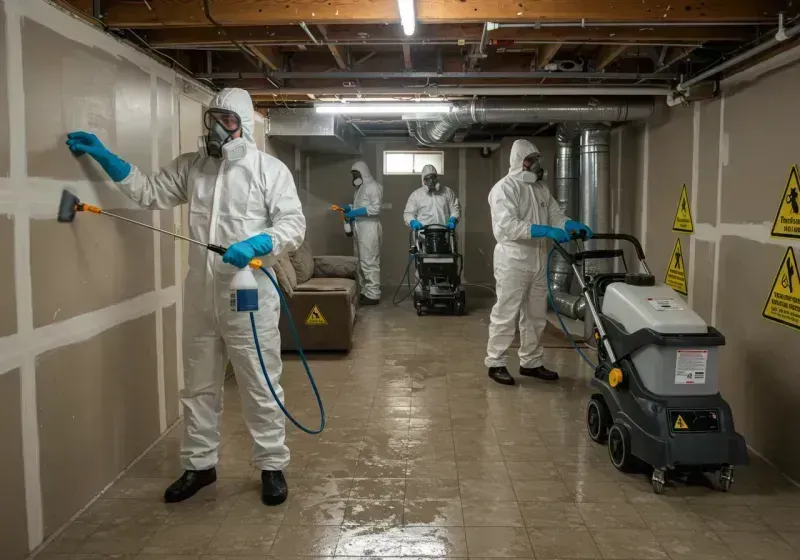 Basement Moisture Removal and Structural Drying process in Eaton, IN