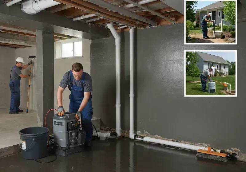 Basement Waterproofing and Flood Prevention process in Eaton, IN